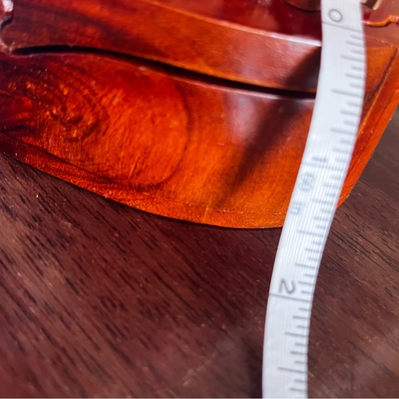 Artisanal wood, heart shape, carved flowers four piece box - Picture 10 of 11